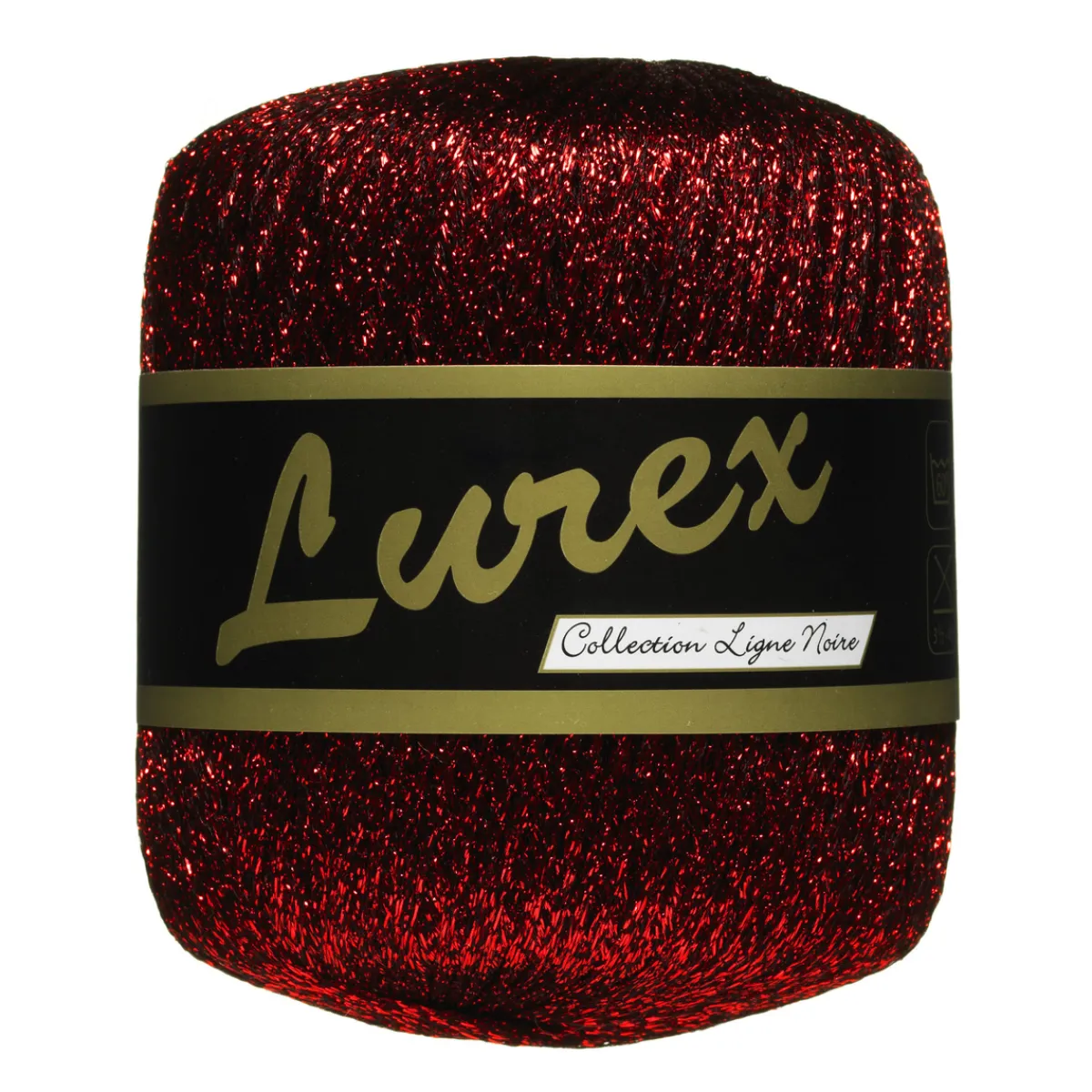 Lammy yarn Garn Lammy Lurex 25g röd
