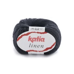 Katia Garn Linen 50g svart | Blandgarner