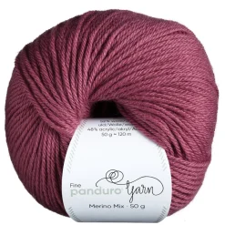 Panduro Yarn Garn Merino Mix 50g mörkrosa | Ullgarn