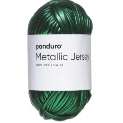 Panduro Yarn Garn Metallic Jersey 100g grön | Akrylgarn