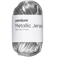 Panduro Yarn Garn Metallic Jersey 100g silver
