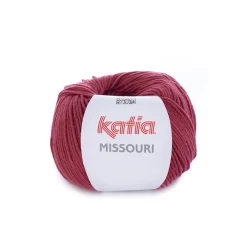 Katia Garn Missouri 50g mörkröd