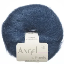 Yarn By Permin Garn Permin Angel 25g blå 884118 | Mohairgarn