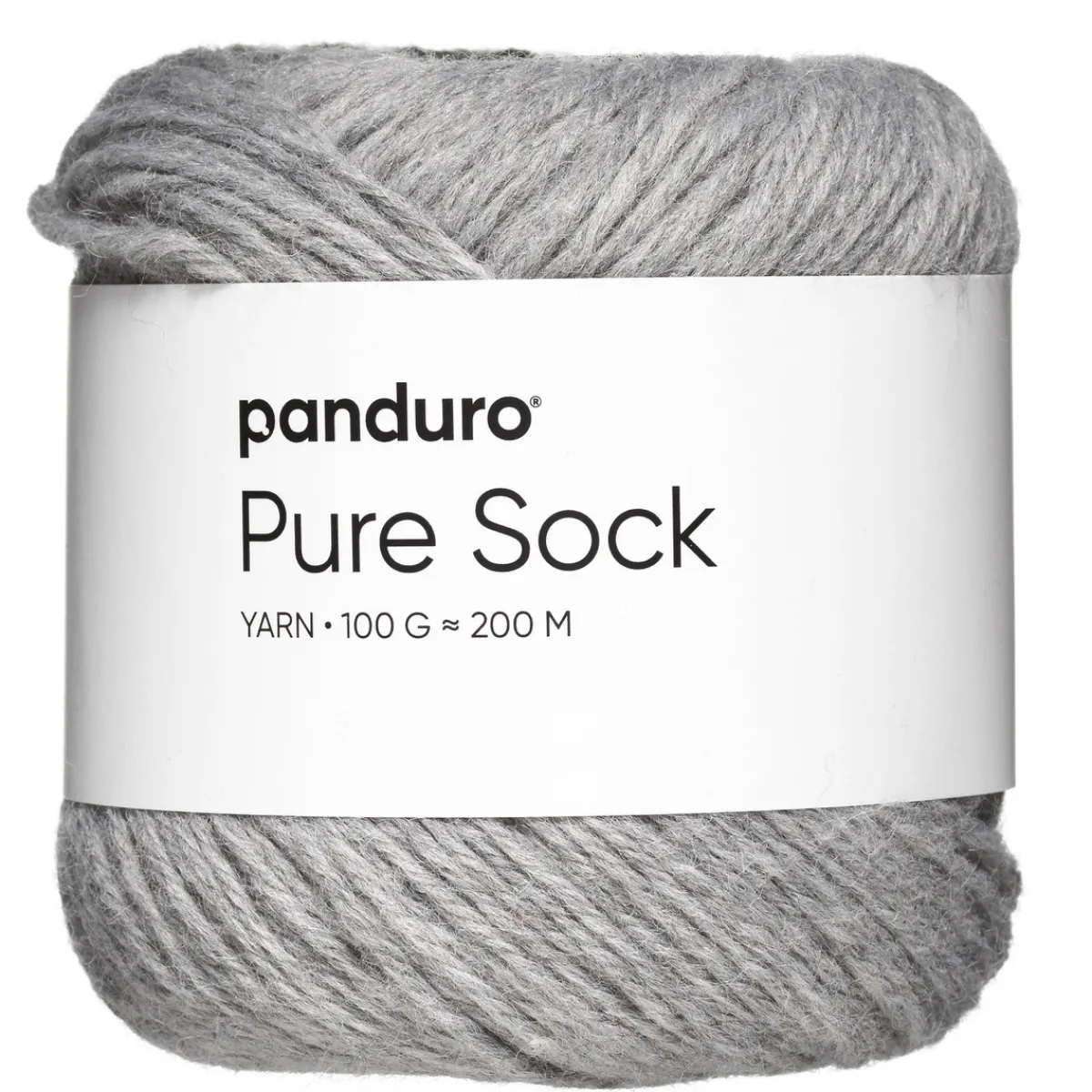 Panduro Yarn Garn Pure Sock 100g ljusgrå