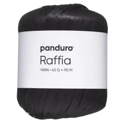 Panduro Yarn Garn Raffia 40 g svart | Blandgarner