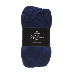 Svarta Fåret Garn Soft Lama Fine 50g mörkblå – Midnight blue 968 | Ullgarn