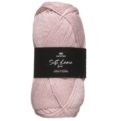 Svarta Fåret Garn Soft Lama Fine 50g rosa – Powder pink 940