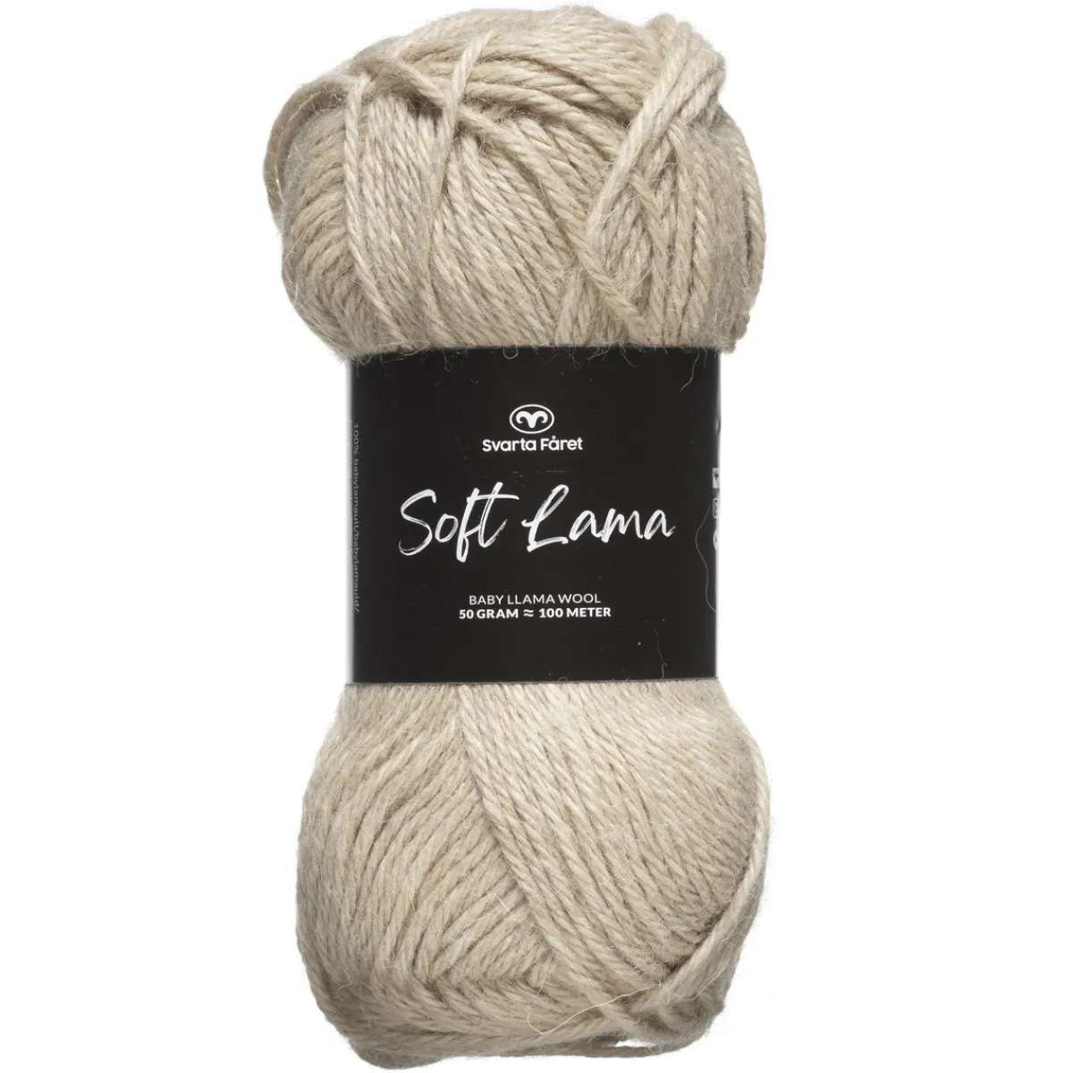 Svarta Fåret Garn Soft Lama 50g beige – Bleached sand 22