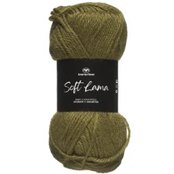 Svarta Fåret Garn Soft Lama 50g olivgrön – Avocado green 83 | Ullgarn