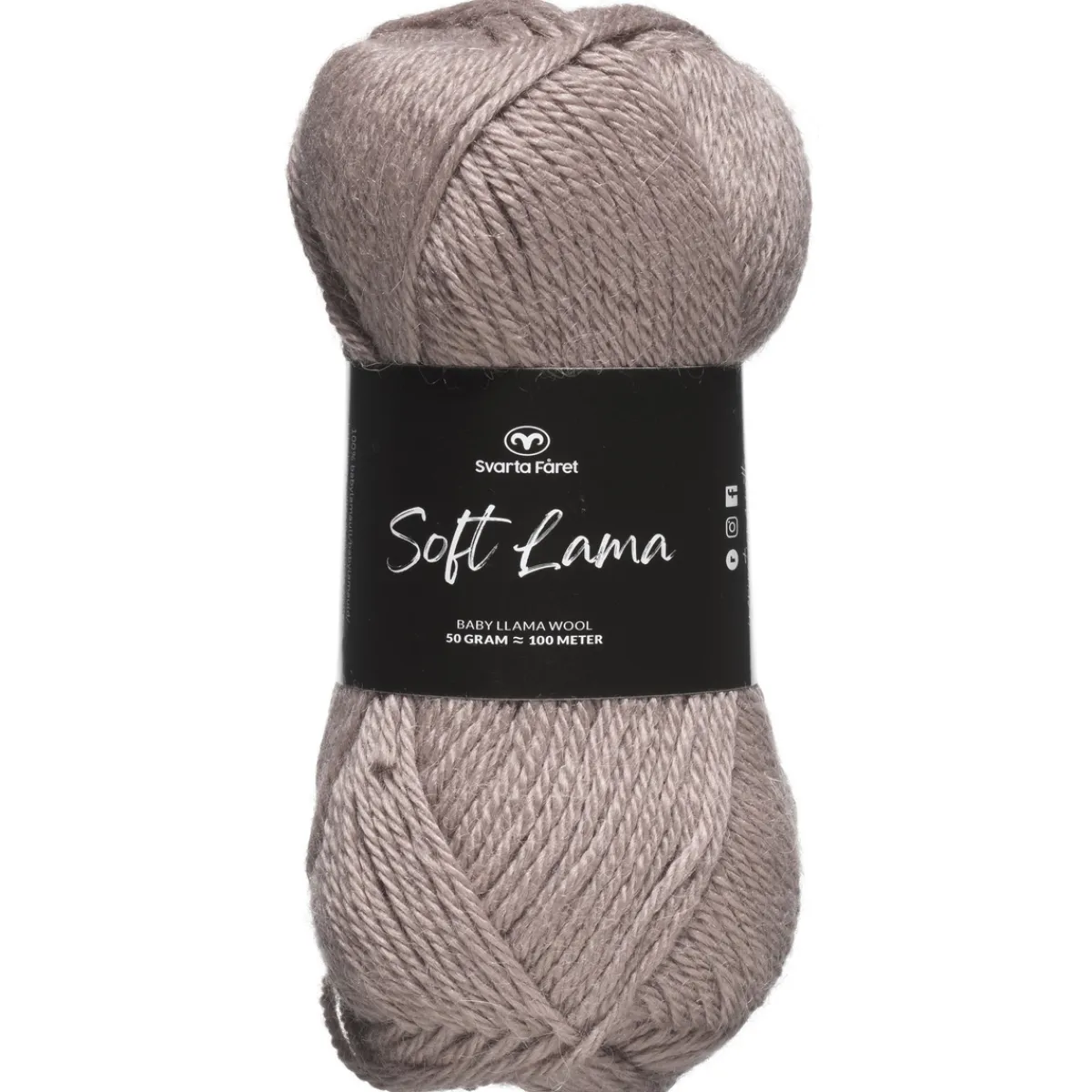 Svarta Fåret Garn Soft Lama 50g rosagrå – Ballet slipper 49 | Ullgarn