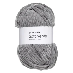 Panduro Yarn Garn Soft Velvet 100g grå | Akrylgarn