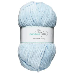 Panduro Yarn Garn Soft Velvet 100g ljusblå | Akrylgarn