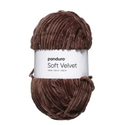 Panduro Yarn Garn Soft Velvet 100g mörkbrun | Akrylgarn
