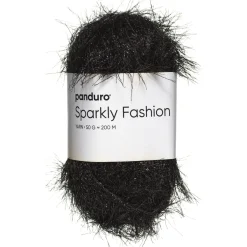 Panduro Yarn Garn Sparkly Fashion 50g svart | Akrylgarn