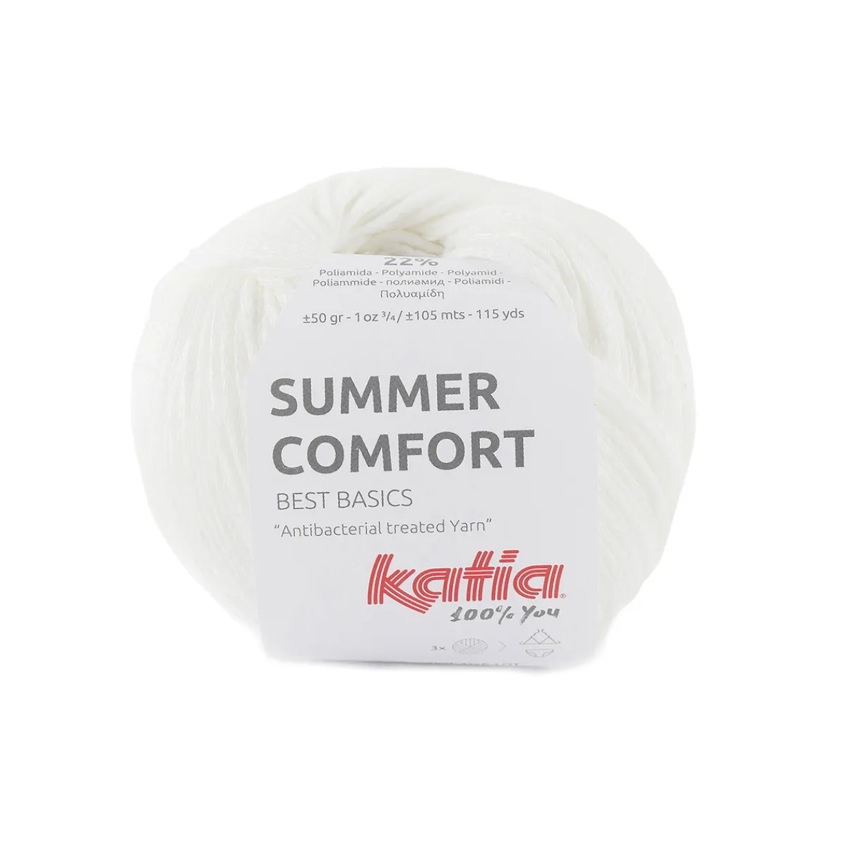 Katia Garn Summer Comfort 50g vit | Blandgarner