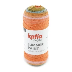Katia Garn Summer Paint 150g rosa orange (502 på bilden)