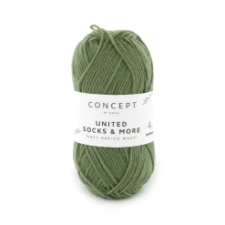 Katia Garn United Socks 25g mossgrön | Ullgarn