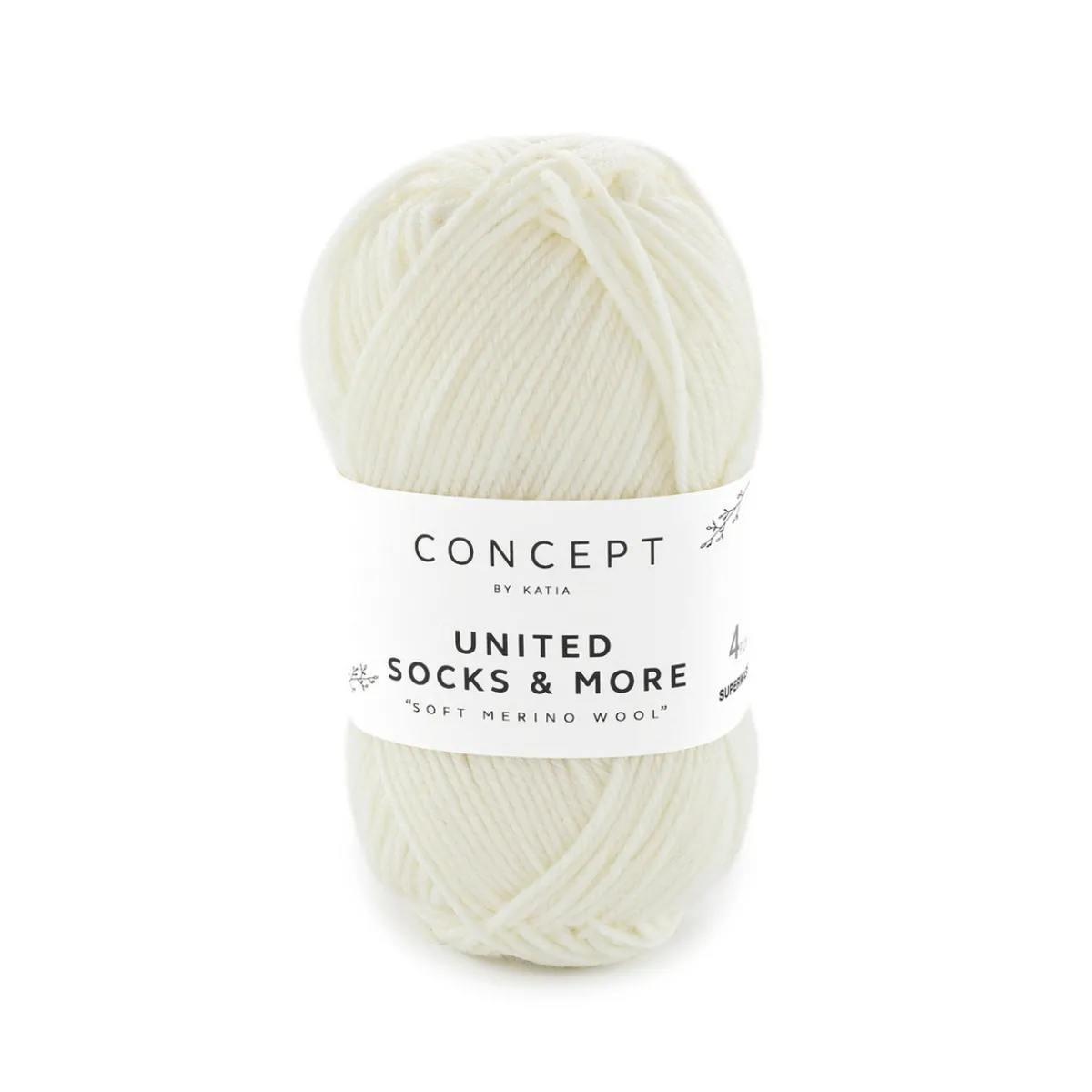 Katia Garn United Socks 25g offwhite | Ullgarn