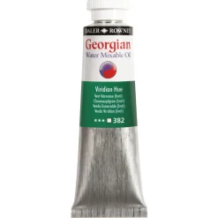 Georgian Water Mixable Oil Colour, vattenlöslig oljefärg 37 ml Viridian Hue 382 | Oljefärger