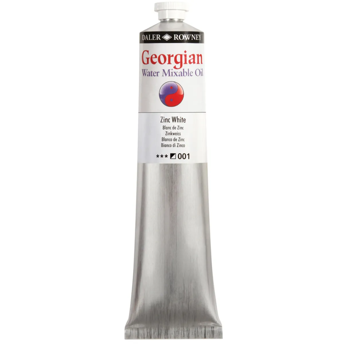 Georgian Water Mixable Oil Colour, vattenlöslig oljefärg 200 ml Ivory Black 034.