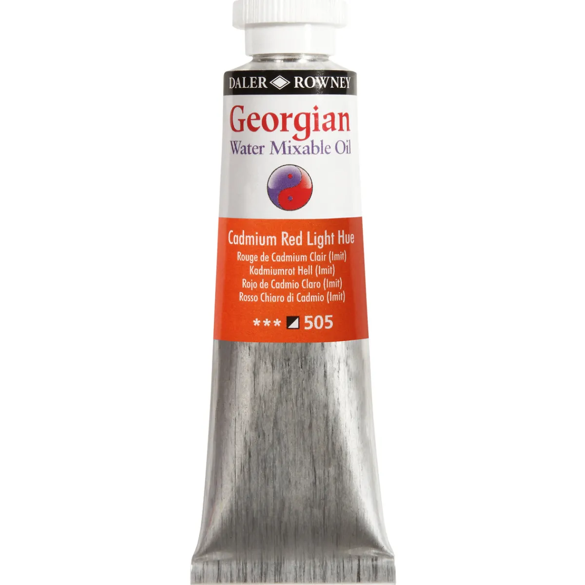 Georgian Water Mixable Oil Colour, vattenlöslig oljefärg 37 ml Cadmium Red Light Hue 505 | Oljefärger