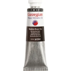 Georgian Water Mixable Oil Colour, vattenlöslig oljefärg 37 ml Vandyke Brown Hue 264 | Oljefärger