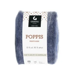 House of Yarn Gjestal Garn Poppis printgarn 50 g denim – graderat garn | Blandgarner