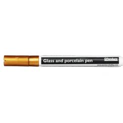 Panduro Hobby Glas & porslinspenna guld, 2 mm spets | Porslin- & Glasfärgspennor