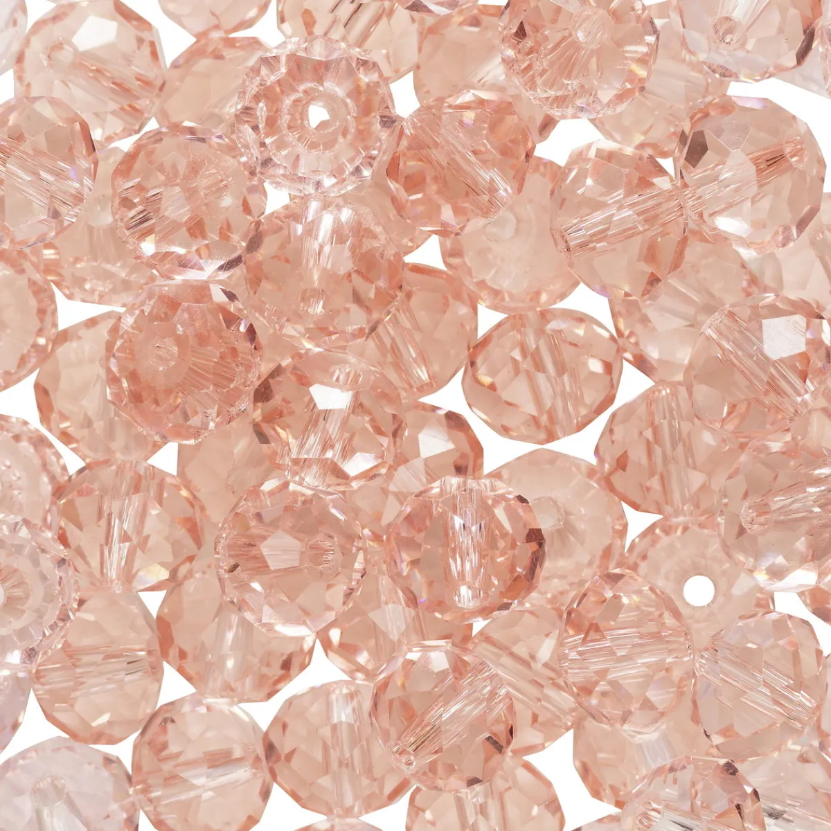 Panduro Jewellery Glaspärla facett rosa 80st