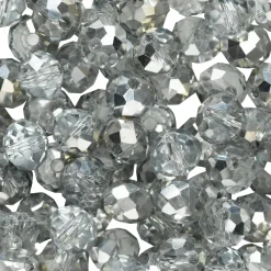 Panduro Jewellery Glaspärla facett silver 80st | Glaspärlor