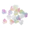 Panduro Jewellery 16 glaspärlor i form av pastellfärgade blommor, Ø11 mm | Glaspärlor