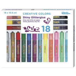 Creative Colors Glitterglue 18-pack 10,5 ml | Barn Glitterlim