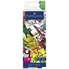 Faber-Castell Goldfaber Aqua Dual Marker Set Graffiti – 6 pennor med vilda färger | Tuschpennor & Markers