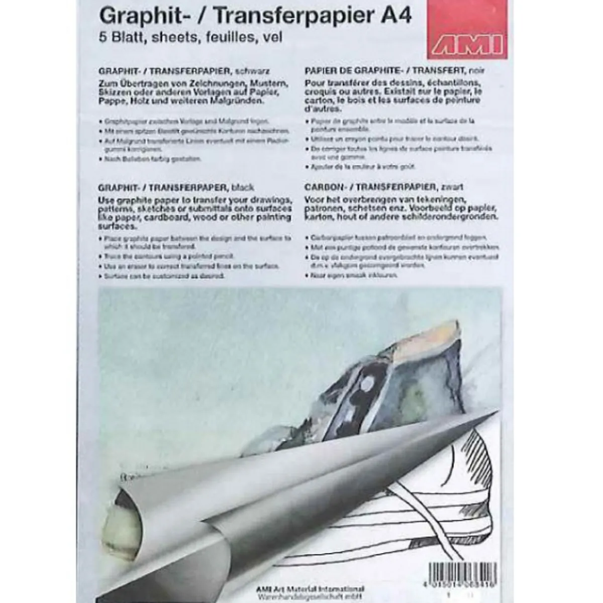 AMI Grafitpapper A4 5-pack vit