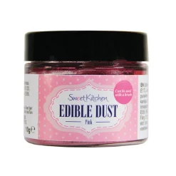 Sweet Kitchen 10 gram ätbart glitterpulver – rosa | Pulverfärg
