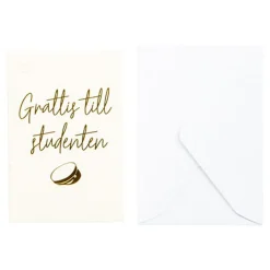 Joker Gratulationskort studentkort "Grattis till studenten" 6,5×9,5 cm, inklusive vitt kuvert | Barn Festartiklar