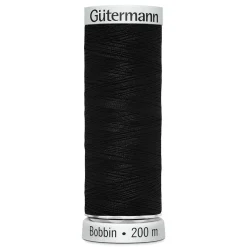 Gutermann Gütermann bobbintråd, maskinbroderitråd 200 meter, svart 1005