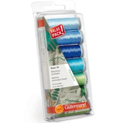 Gutermann Gütermann maskinbroderitråd 7×200 meter i blå nyanser | Sytråd