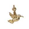 Panduro Jewellery Guldfärgat hänge charm fågel 13,7×14,8 mm | Metallhängen