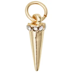 Panduro Jewellery Guldfärgat hänge charm i form av en kon / spik med en strass, längd 15 mm, Ø5 mm
