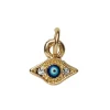 Panduro Jewellery Guldfärgat hänge charm onda ögat med strass 7,8×9 mm