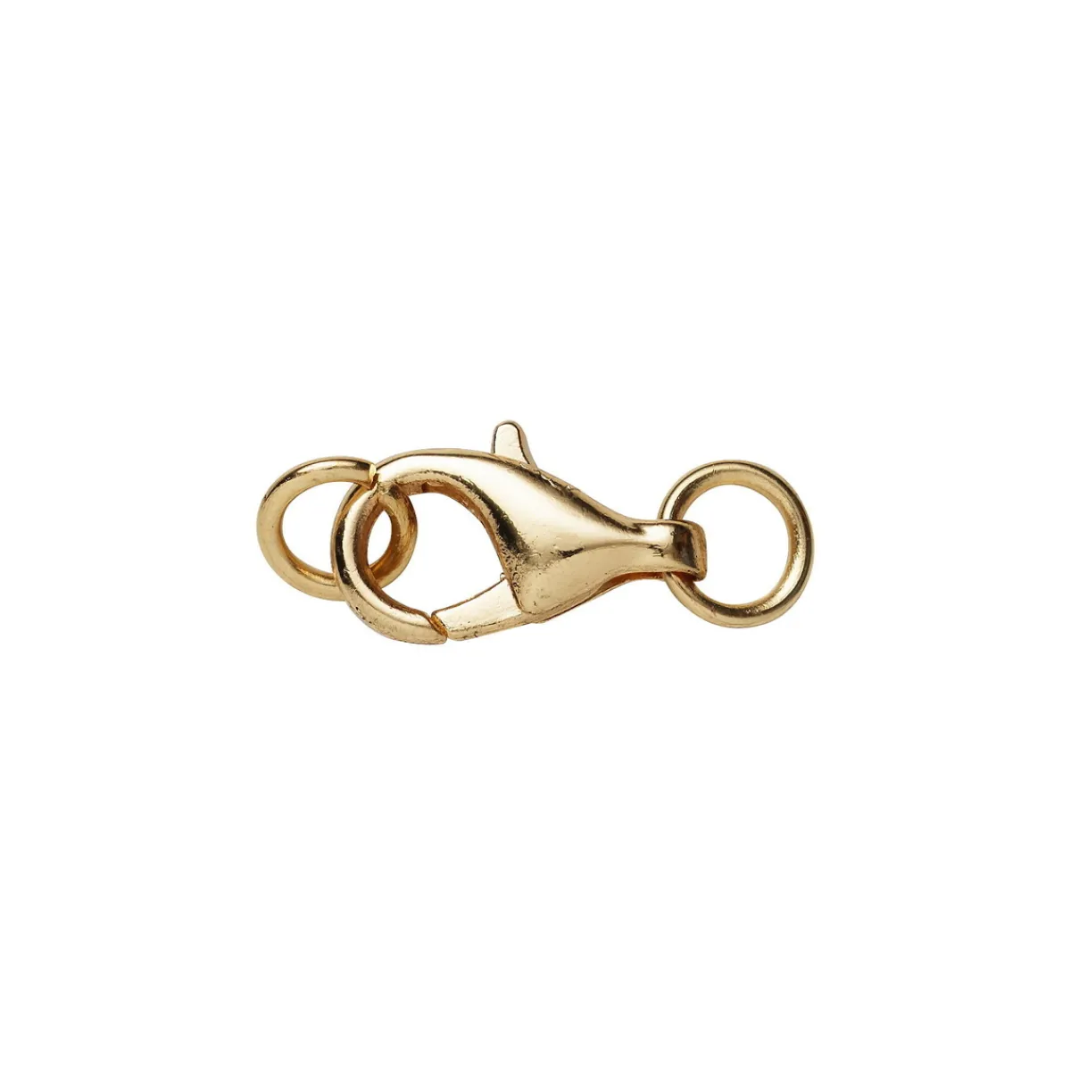 Panduro Jewellery Guldfärgat smyckeslås karbin med 2 ringöglor / motringar, 1 st. lås