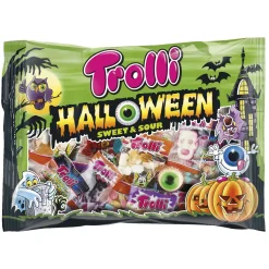 Asba Halloweengodis Trolli Mix 360 gram, surt, sött och spooky i 19 små påsar | Godis