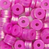 Panduro Jewellery Heishi-pärlor i rör – guldskimrande cerise heishis, Ø6 mm | Pärlor Av Lera