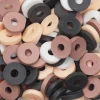 Panduro Jewellery Heishi-pärlor i rör – härlig mix med vita, ljusgula och jordfärgade heishis, Ø6 mm | Pärlor Av Lera