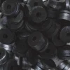 Panduro Jewellery Heishi-pärlor i rör – silvermetallic-skimrande svarta heishis, Ø6 mm | Pärlor Av Lera