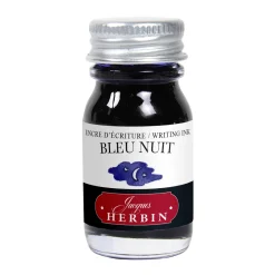 Herbin Fountain Ink 10 ml, bläck för reservoarpennor – blå / bleu nuit | Bläck & Tusch