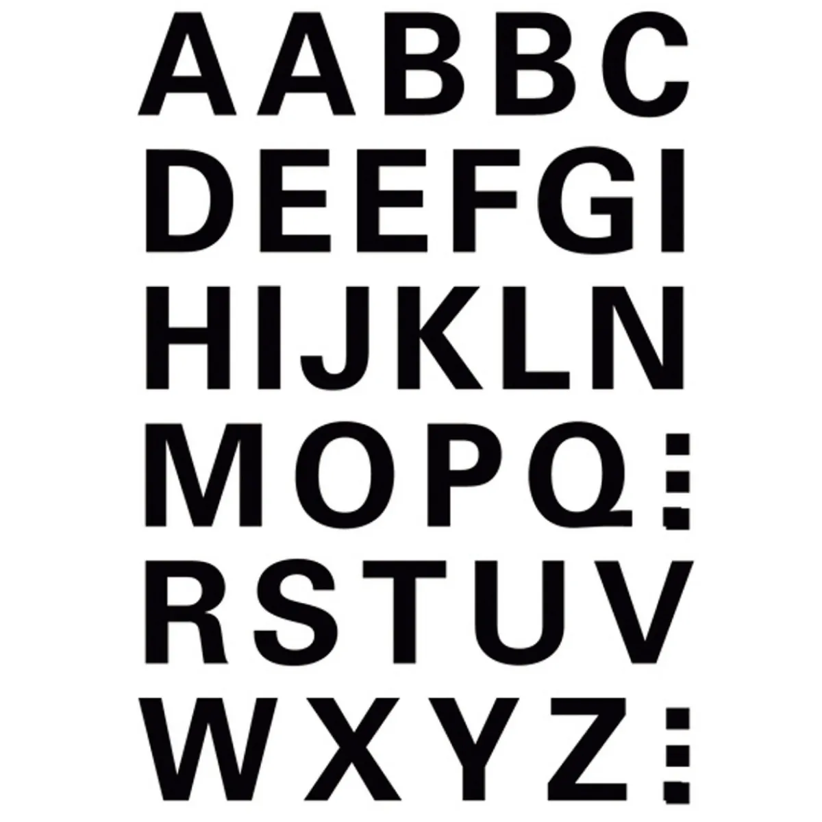 Herma Etikett Alfabet 15mm sva | Pappersstickers