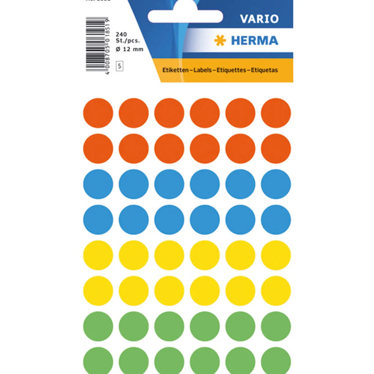 Herma Etikett multi Ø12mm 240p | Pappersstickers