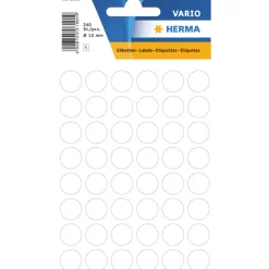 Herma Etikett vit Ø13mm 240p | Pappersstickers